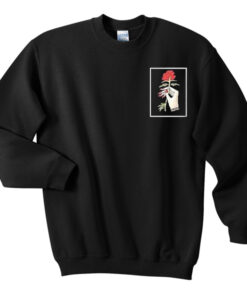 rose hand sweatshirt