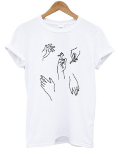 pattern sketch of hands t-shirt