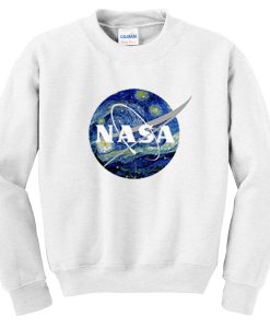 nasa logo van gogh sweatshirt