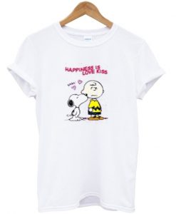 happiness is love kiss t-shirt
