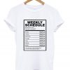 weekly schedule t-shirt