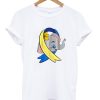 Flower Ribbon Elephant With Down Syndrome T Shirt